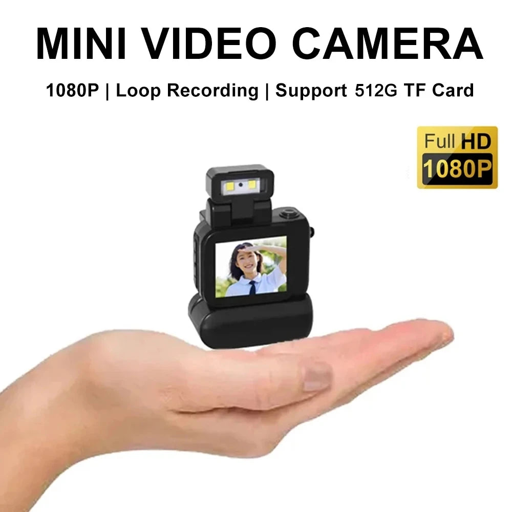 HD1080P Mini Camera Portable Pocket Cam with LCD Screen Digital Camera with Flash Light Video Recorder Student Small Camcorder